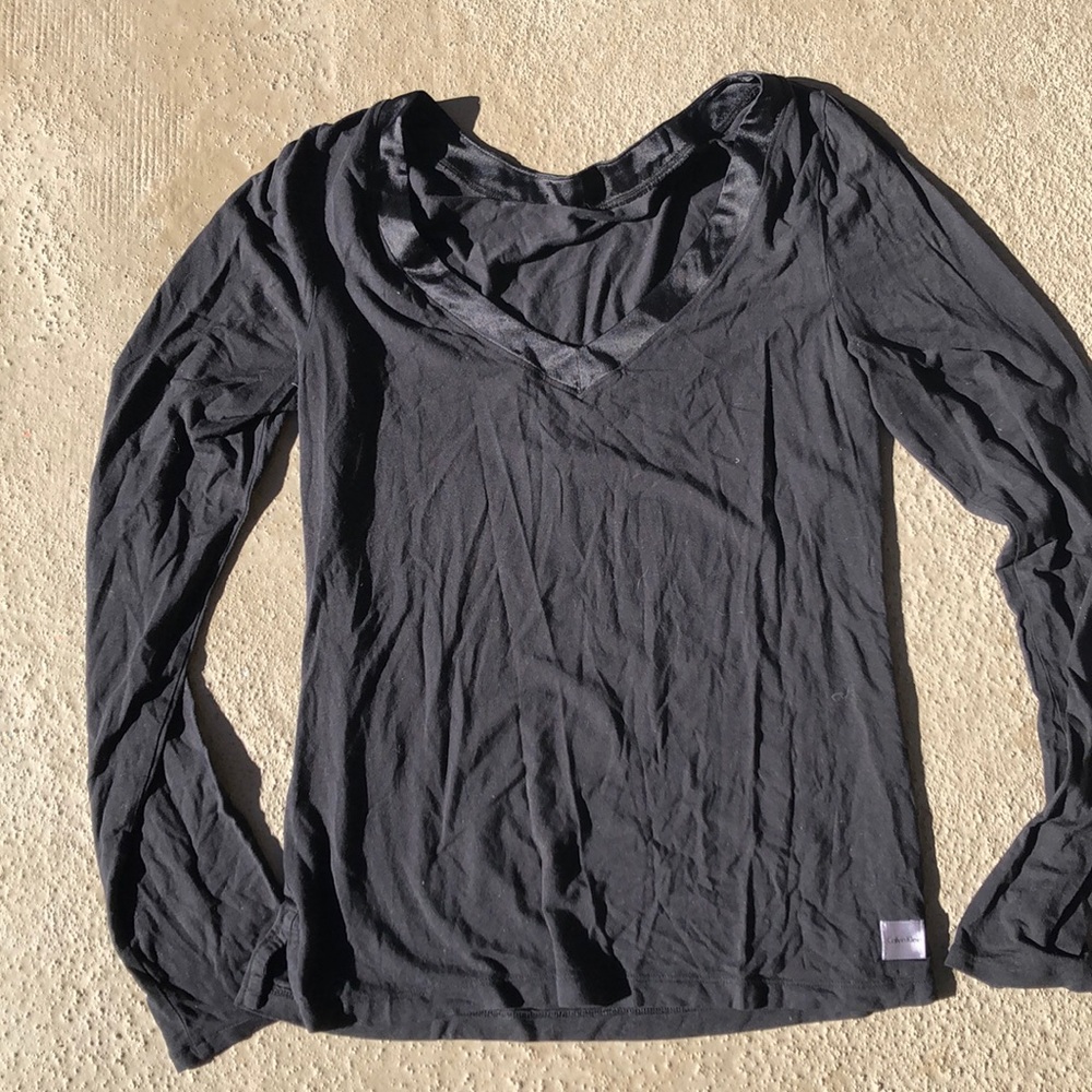 Calvin Klein long sleeved black dress shirt